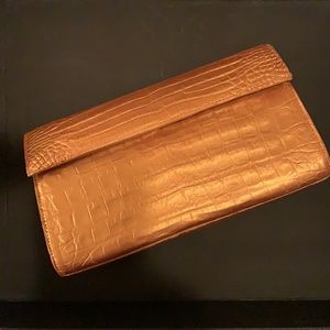 Nancy Gonzalez Authentic Gold Matte Clutch